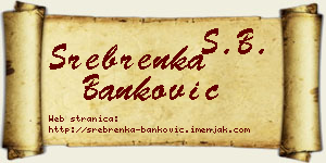 Srebrenka Banković vizit kartica